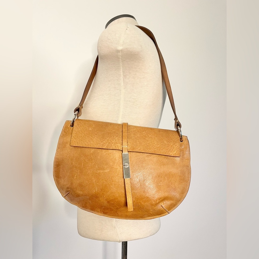 Cleo and Patek Paris Natural Leather Shoulder Bag